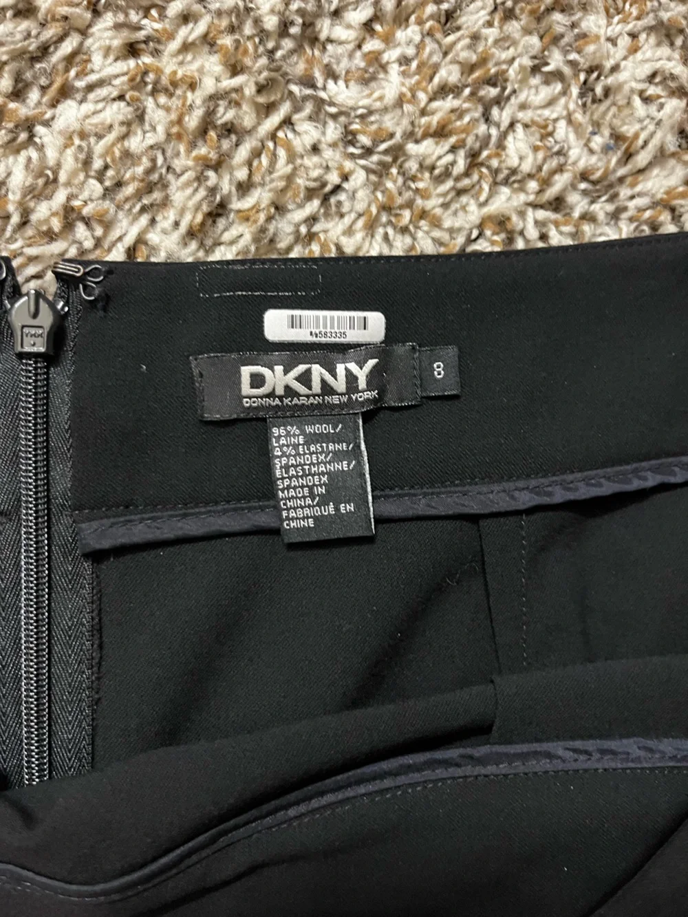 DKNY Black Tailored Pencil Skirt